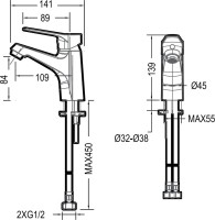 Смеситель для раковины Bravat Eco F1111147C