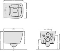 Унитаз подвесной ArtCeram A16 ASV005 Mini Rimless