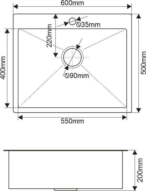 Мойка кухонная Melana ProfLine R6050H сатин