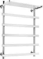 Полотенцесушитель электрический Secado Понтида 1 СП, R 80x60 см, подключение справа, глянцевый хром, лесенка, с полкой