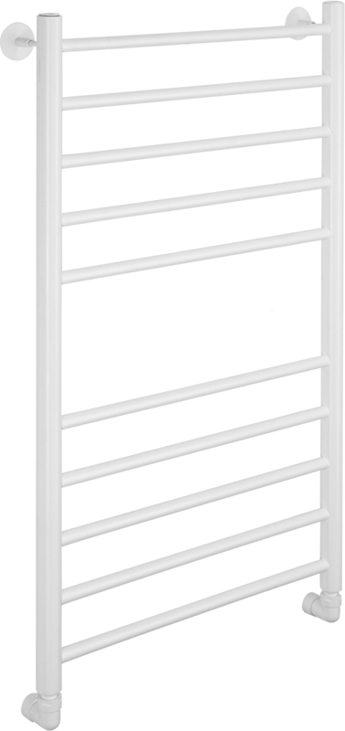 Полотенцесушитель водяной Comfysan Luce W-10 100х50 100x55 см, матовый белый, лесенка