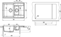 Мойка кухонная Lemark Ramza 760 9910042 шампань