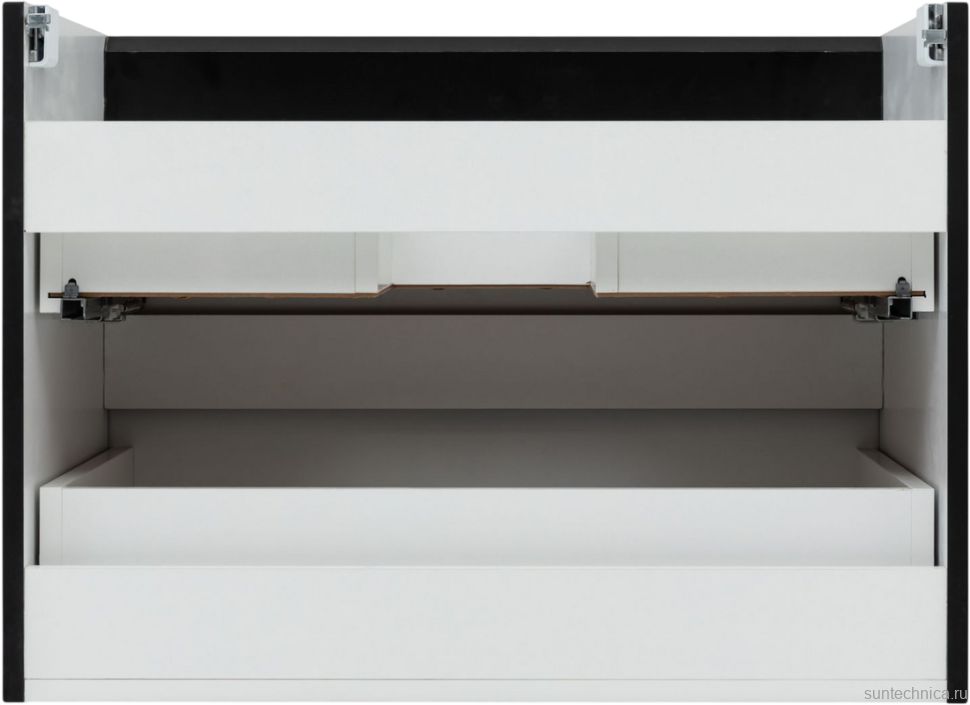 Мебель для ванной комнаты Aquanet Вега 2.0 70 подвесная, черная матовая