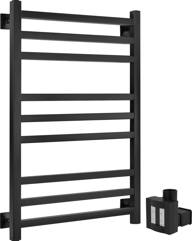 Полотенцесушитель электрический Secado Корато 3 , 85x55 см, скрытое подключение справа, матовый черный, лесенка