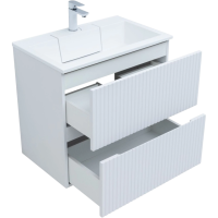 Тумба с раковиной Aquanet Джейн 70 подвесная, белая матовая