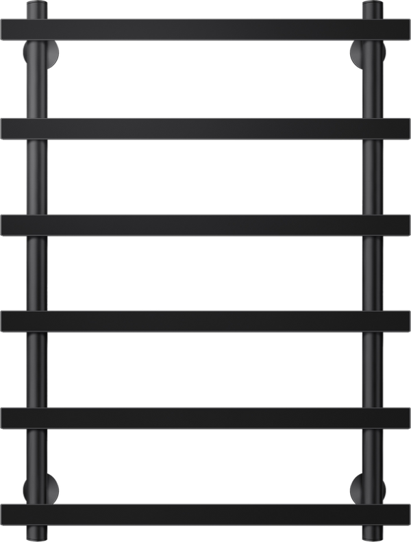 Полотенцесушитель водяной Secado Понтида 1 80x60 см, матовый черный, лесенка