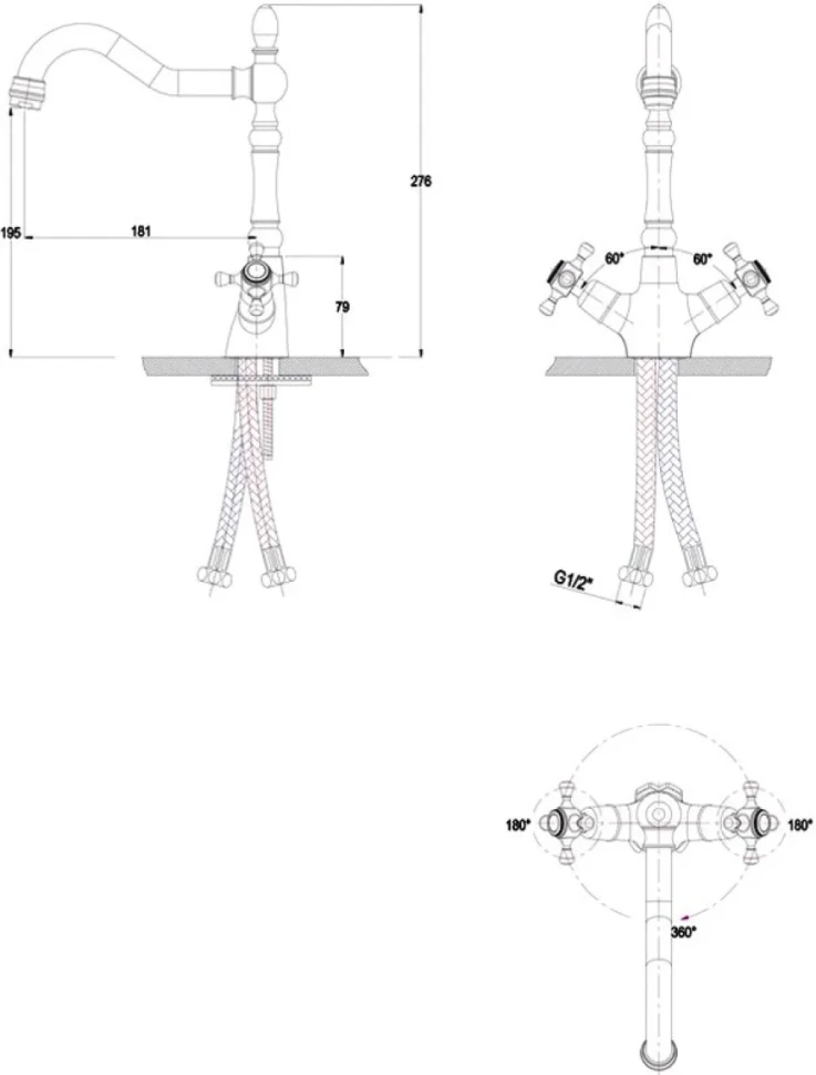 Смеситель для кухни Paulmark Essen Es226001-310 , серый