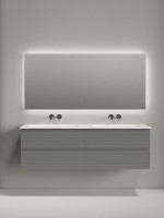 Мебель для ванной комнаты Sancos Folk 160 подвесная, ergraut soft, раковина CN7023wx