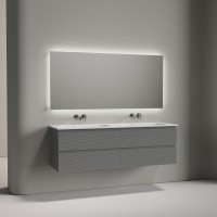 Мебель для ванной комнаты Sancos Folk 160 подвесная, ergraut soft, раковина CN7023wx