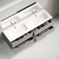 Мебель для ванной комнаты Sancos Folk 160 подвесная, ergraut soft, раковина CN7023wx