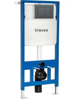 Система инсталляции для унитазов Vincea VIS-601 с кнопкой смыва VFP-001GM вороненая сталь