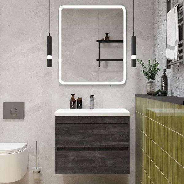 Мебель для ванной комнаты Art&Max Family-M 60 подвесная, iron stone