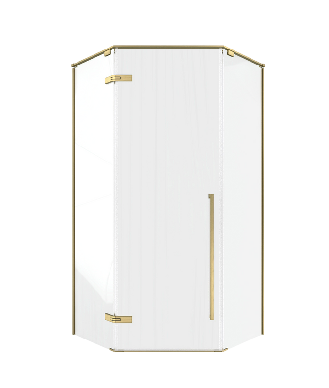 Душевой уголок Timo TTSSP-100/17C-8 100x100 см, профиль матовое золото, стекло прозрачное