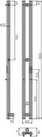Полотенцесушитель электрический Indigo Style LSE120-10GFMRt graphite metallic