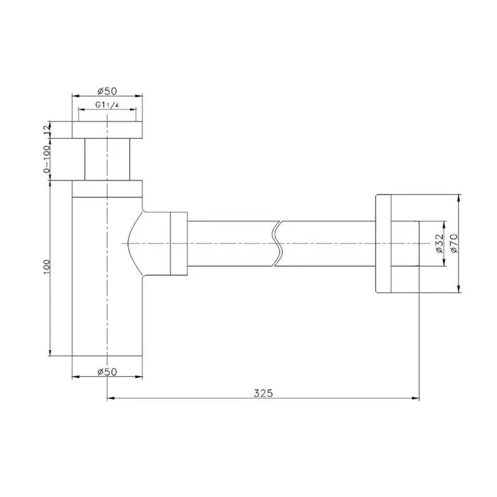 Сифон для раковины Maretti AC1869560, черный
