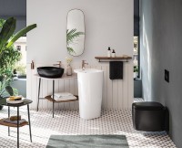 Унитаз подвесной VitrA Plural Rim-Ex 7830B483-0075 матовый черный