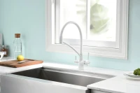Смеситель для кухни Paulmark Siegen Si213111-431TW белый матовый с гибким изливом Смеситель для кухни Paulmark Siegen Si213111-431TW белый матовый с гибким изливом