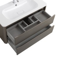 Тумба с раковиной Cezares Relax 100 сатин, раковина Cezares CZR-1000/480-LV-MR-NV