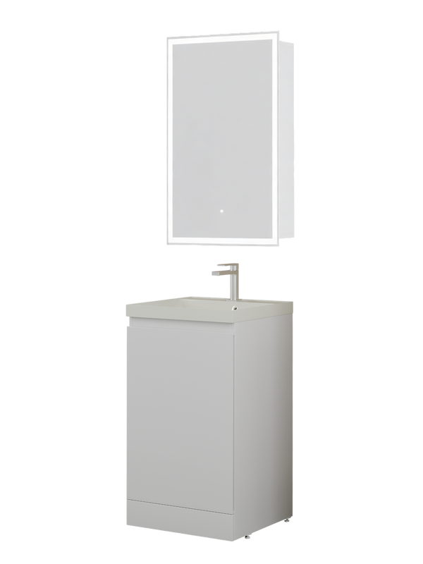 Мебель для ванной комнаты Style Line Батлер Люкс Plus 50 напольная, белый глянец, раковина жасмин