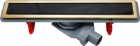 Душевой трап (лоток) Pestan Confluo Premium Gold Black Glass Line Confluo Premium Gold Black Glass Line 550 черное стекло/позолоченная сталь