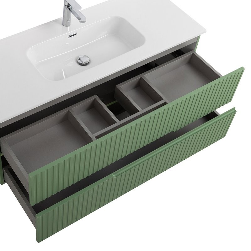 Мебель для ванной комнаты Cezares Duet 120 фисташковый софт, раковина Cezares CZR-8095-120