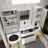 Тумба под раковину Style Line Марелла 80 напольная, антискрейтч, белая матовая
