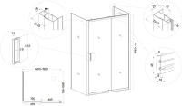 Душевой уголок Veconi Rovigo RV-046B 150x90 Душевой уголок Veconi Rovigo RV-046B 150x90