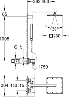 Душевая стойка Grohe Euphoria Cube XXL System 230