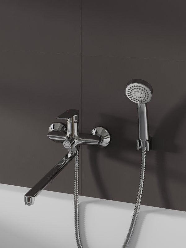 Смеситель с длинным изливом для ванны Agger Clean A2421100