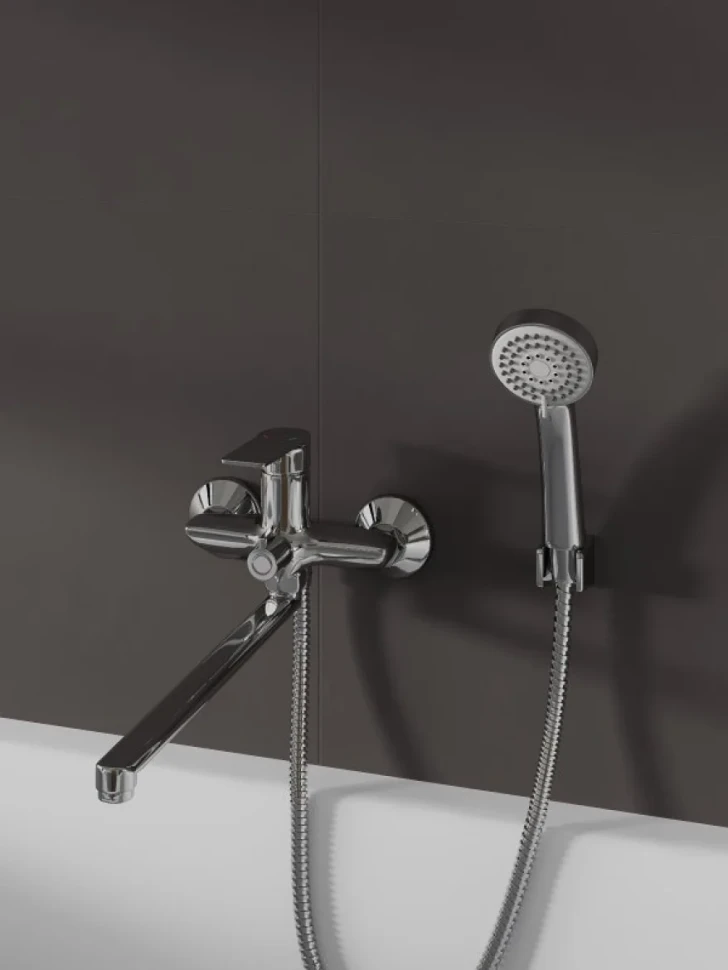 Смеситель с длинным изливом для ванны Agger Clean A2421100