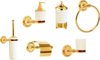 Набор Дозатор Boheme Hermitage Gold + Стакан + Полотенцедержатель + Ершик + Держатель + Контейнер