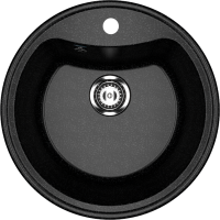 Мойка кухонная Ulgran U-601 308 черная + дозатор U-02 ультра-черный