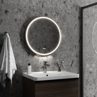 Зеркало круглое Teymi Lina Supernova T20122 D60 LED сенсор, антипар, черное