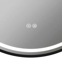 Зеркало круглое Teymi Lina Supernova T20122 D60 LED сенсор, антипар, черное