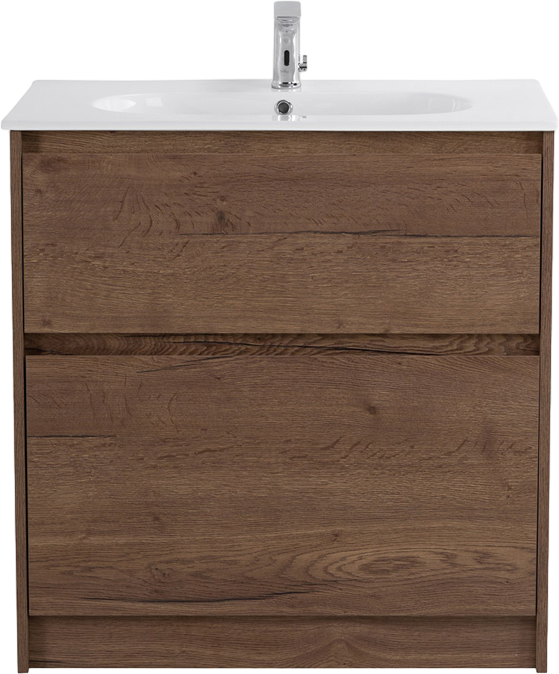 Тумба с раковиной BelBagno Kraft 100 напольная, rovere tabacco, раковина LOV-1000-LVB
