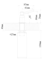 Дозатор для кухонной мойки Florentina Каскад grey