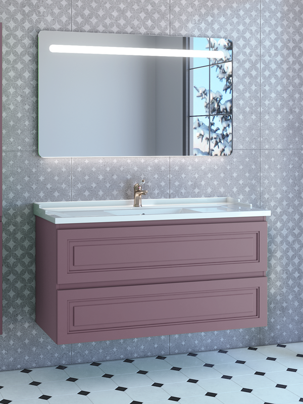 Мебель для ванной комнаты Caprigo Wales Смальти 120 лиловая