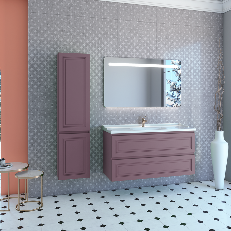 Мебель для ванной комнаты Caprigo Wales Смальти 120 лиловая