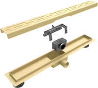 Душевой трап (лоток) Esbano Meta Rain 80 cм, матовое золото