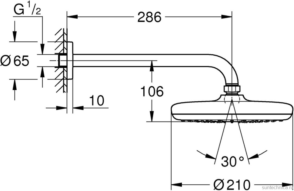 Верхний душ Grohe Tempesta 26412000