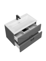 Тумба с раковиной Grossman Луксор 80 матовый графит