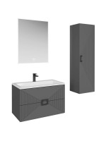 Тумба с раковиной Grossman Луксор 80 матовый графит