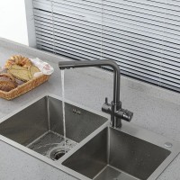 Смеситель для кухни Frap H52 F4352-9 оружейная сталь