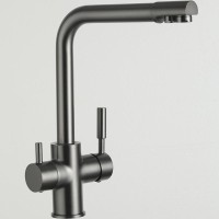 Смеситель для кухни Frap H52 F4352-9 оружейная сталь