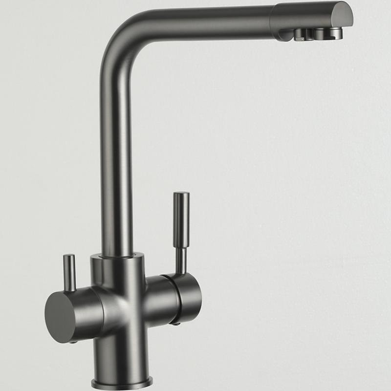 Смеситель для кухни Frap H52 F4352-9 оружейная сталь