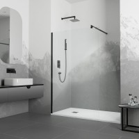 Душевая перегородка RGW Walk In WA-002B 110х195, профиль черный