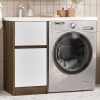 Тумба с раковиной AQUATON Лондри 40 L, дуб кантри, белый