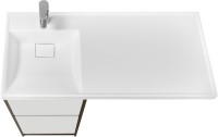 Тумба с раковиной AQUATON Лондри 40 L, дуб кантри, белый