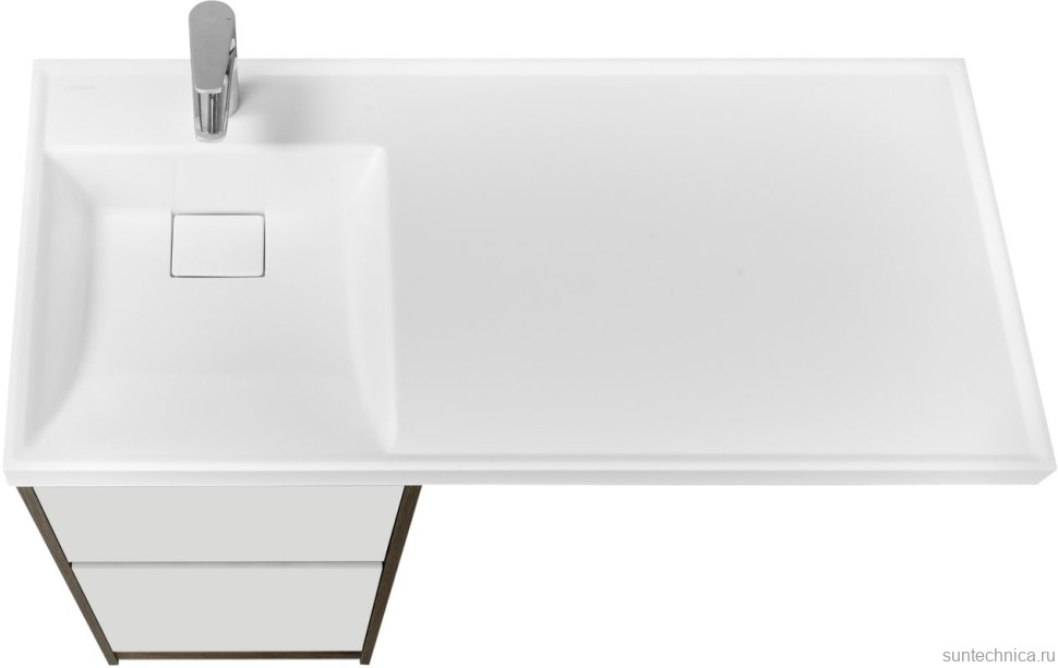 Тумба с раковиной AQUATON Лондри 40 L, дуб кантри, белый