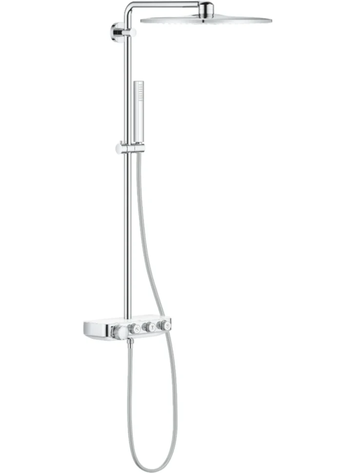 Душевая стойка Grohe Euphoria SmartControl 310 Duo Cube 26508LS0 белая луна, с термостатом
